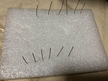 着色したテグス